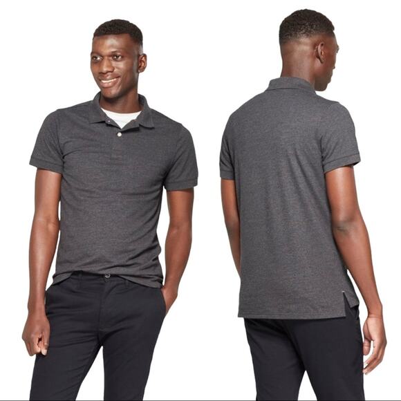 Goodfellow Men's Gray Cotton Slim Fit Polo Shirt Size XL - Picture 1 of 2